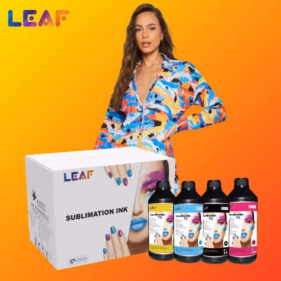 Musteranpassung, schnelltrocknend, hohe Übertragungsrate, Wärmeübertragung, 1000 ml, Textil-CMYK-Farbsublimationstinte